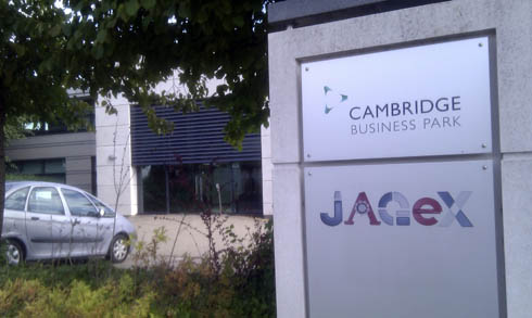 Jagex logo outside the Jagex HQ
